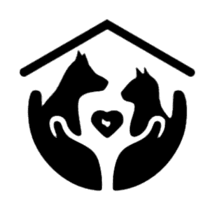 An graphic of a happy home for cats and dogs